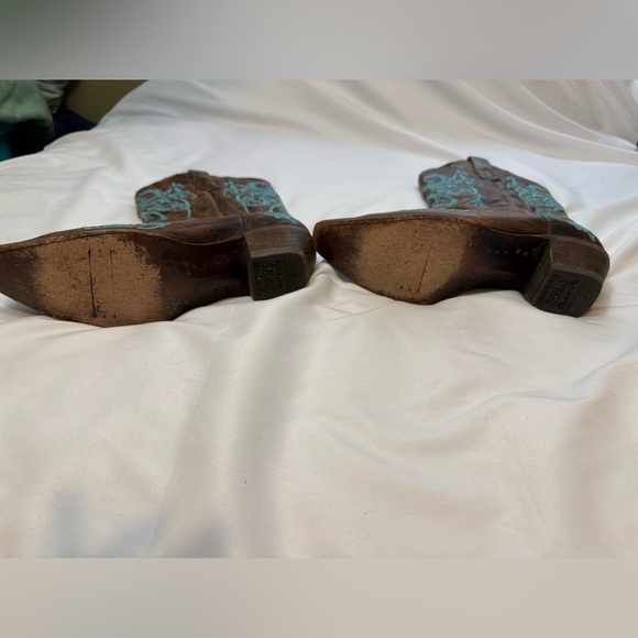 Corral Brown and Blue Boots Size 9.5 - Picture 5 of 6